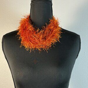 Rusty orange fuzzy accessory